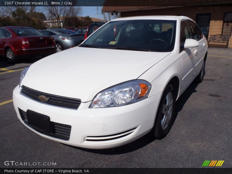 White / Gray 2007 Chevrolet Impala LS