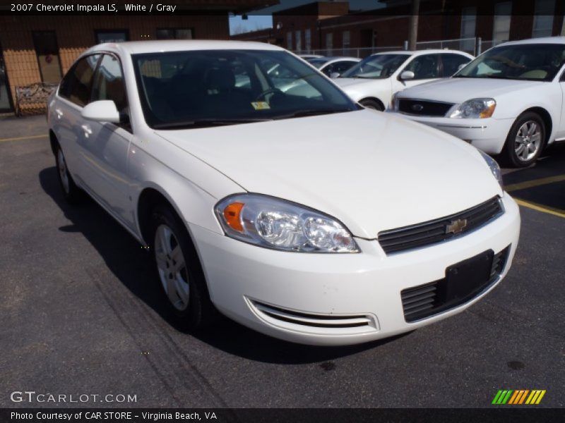 White / Gray 2007 Chevrolet Impala LS