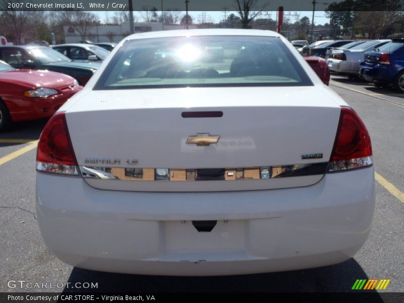 White / Gray 2007 Chevrolet Impala LS