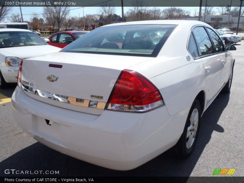 White / Gray 2007 Chevrolet Impala LS