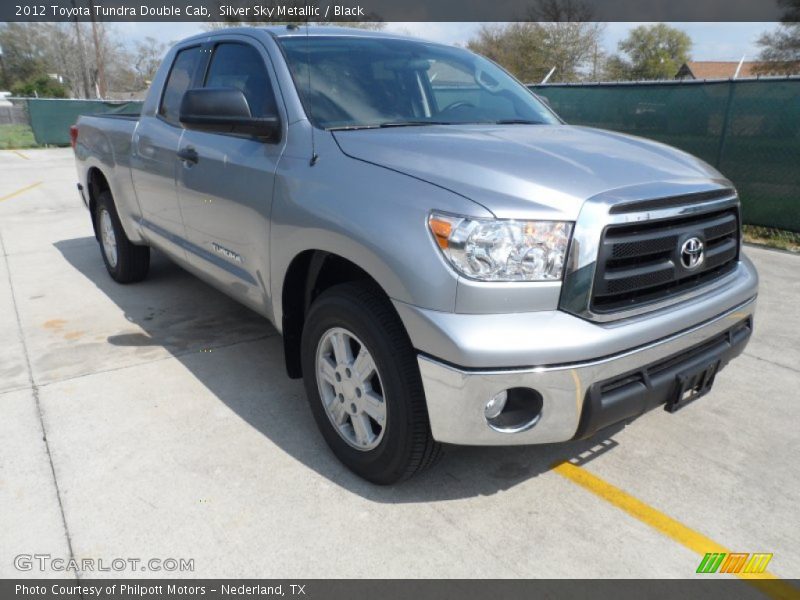 Silver Sky Metallic / Black 2012 Toyota Tundra Double Cab