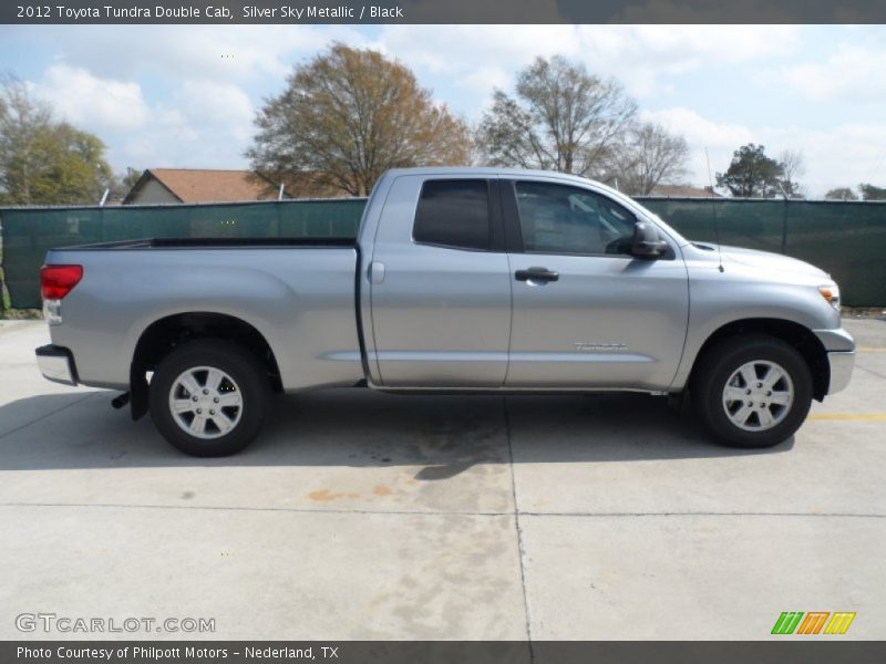 Silver Sky Metallic / Black 2012 Toyota Tundra Double Cab