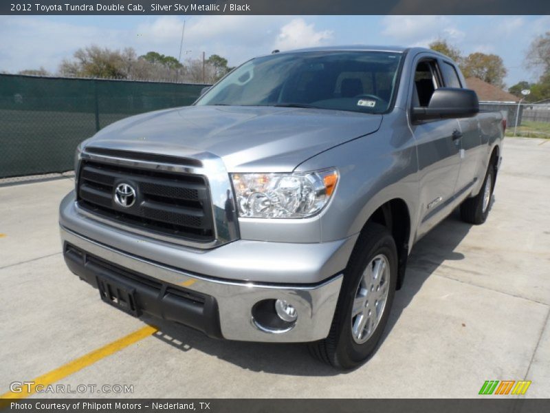 Silver Sky Metallic / Black 2012 Toyota Tundra Double Cab