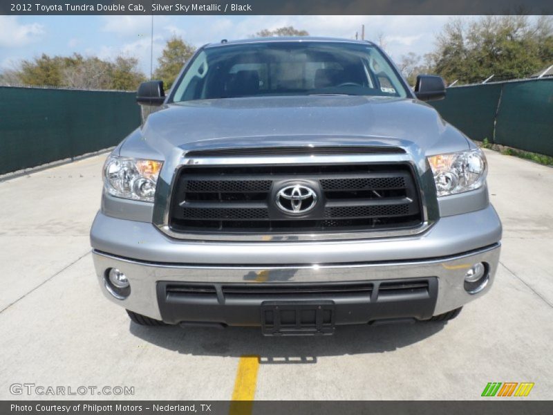 Silver Sky Metallic / Black 2012 Toyota Tundra Double Cab