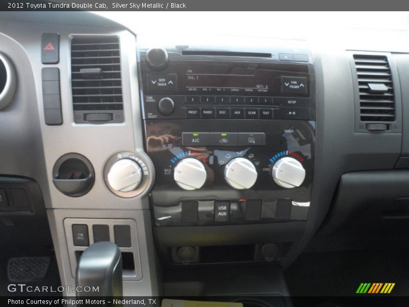 Silver Sky Metallic / Black 2012 Toyota Tundra Double Cab