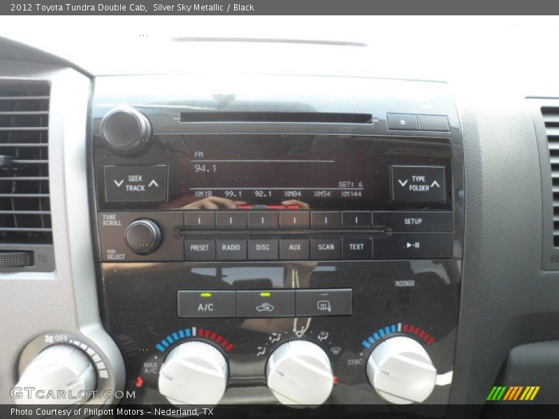 Silver Sky Metallic / Black 2012 Toyota Tundra Double Cab