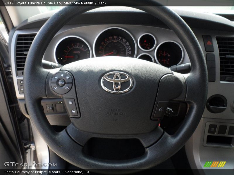 Silver Sky Metallic / Black 2012 Toyota Tundra Double Cab