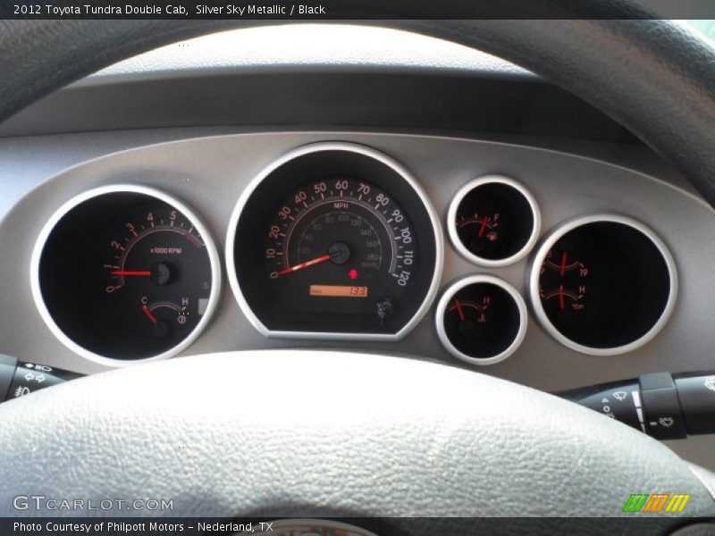 Silver Sky Metallic / Black 2012 Toyota Tundra Double Cab