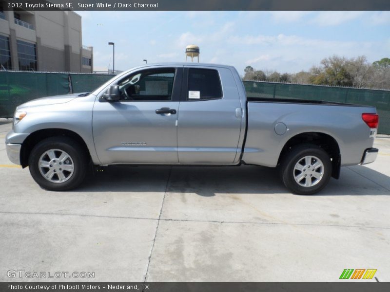 Super White / Dark Charcoal 2012 Toyota Sienna SE