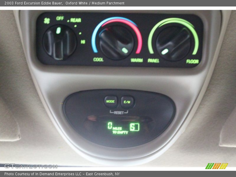 Controls of 2003 Excursion Eddie Bauer