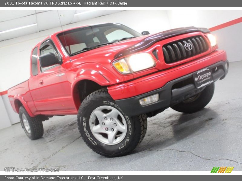 Radiant Red / Oak Beige 2001 Toyota Tacoma V6 TRD Xtracab 4x4