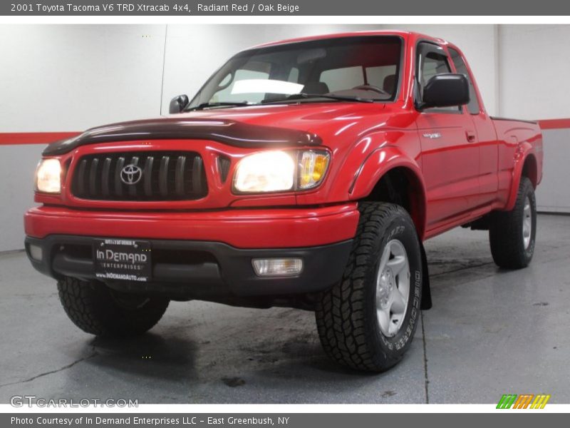 Radiant Red / Oak Beige 2001 Toyota Tacoma V6 TRD Xtracab 4x4