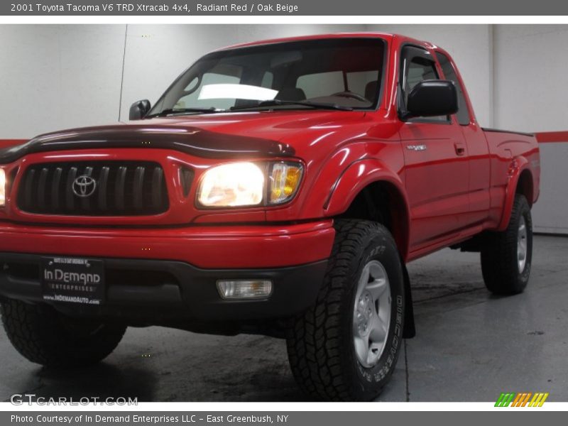 Radiant Red / Oak Beige 2001 Toyota Tacoma V6 TRD Xtracab 4x4