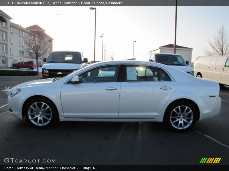 White Diamond Tricoat / Cocoa/Cashmere 2011 Chevrolet Malibu LTZ