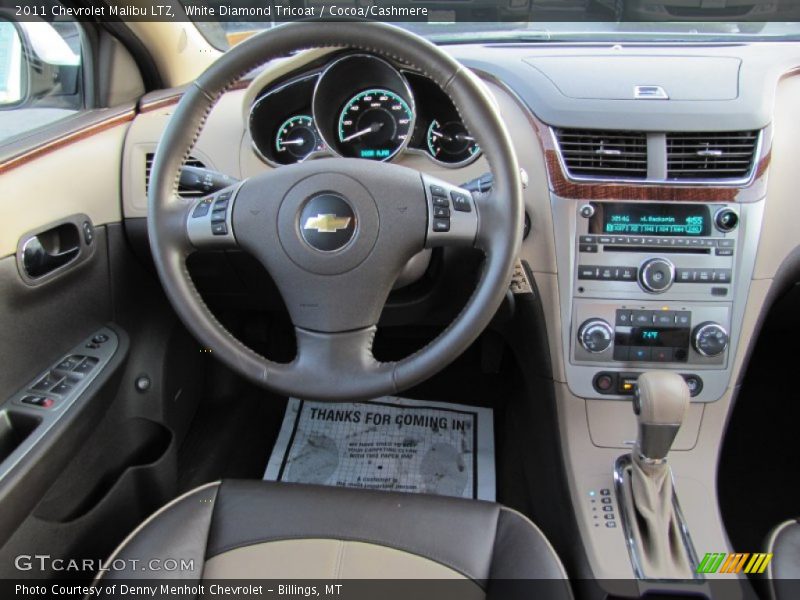 White Diamond Tricoat / Cocoa/Cashmere 2011 Chevrolet Malibu LTZ