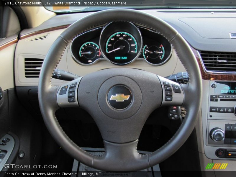 White Diamond Tricoat / Cocoa/Cashmere 2011 Chevrolet Malibu LTZ