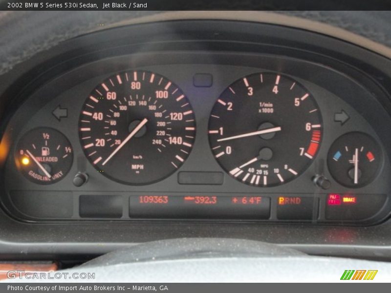 Jet Black / Sand 2002 BMW 5 Series 530i Sedan