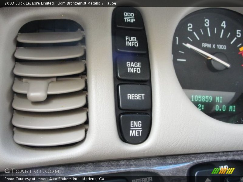 Light Bronzemist Metallic / Taupe 2003 Buick LeSabre Limited