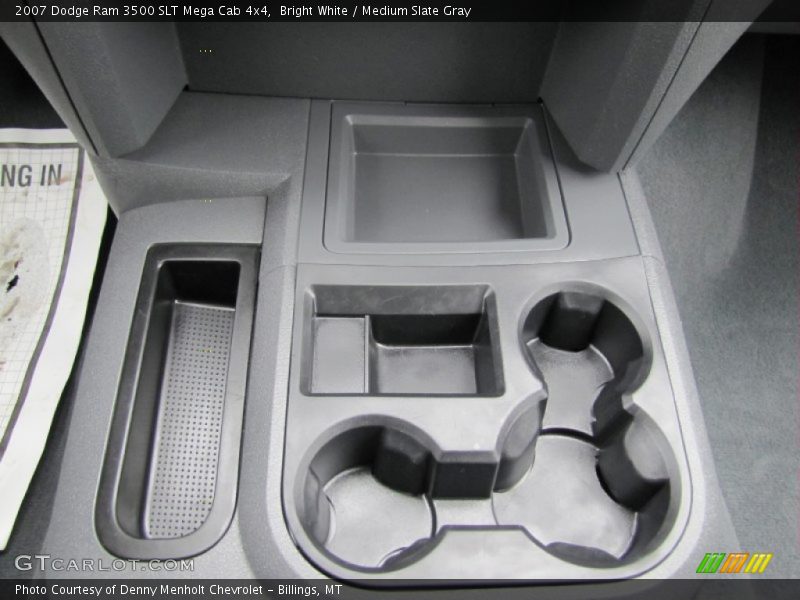 Bright White / Medium Slate Gray 2007 Dodge Ram 3500 SLT Mega Cab 4x4