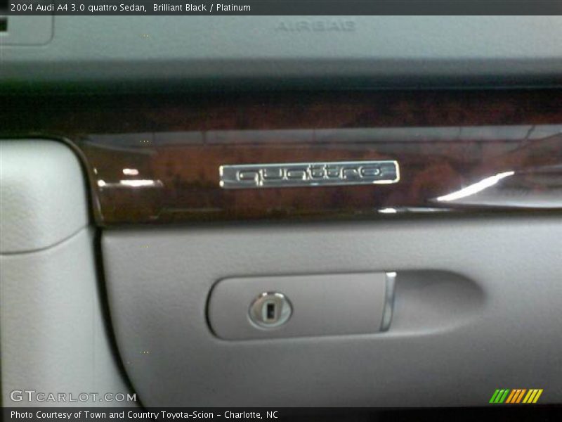 Brilliant Black / Platinum 2004 Audi A4 3.0 quattro Sedan