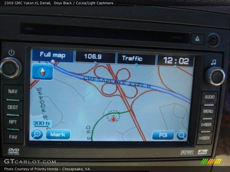 Onyx Black / Cocoa/Light Cashmere 2009 GMC Yukon XL Denali