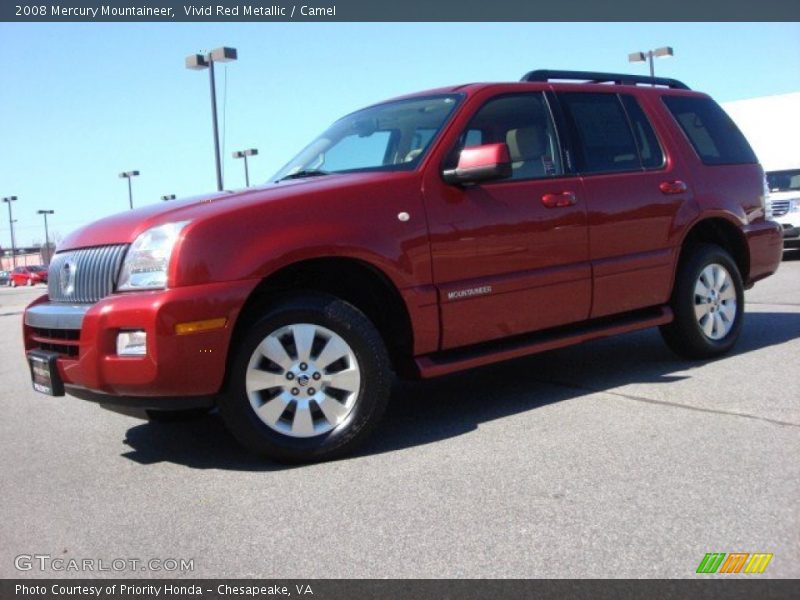 Vivid Red Metallic / Camel 2008 Mercury Mountaineer