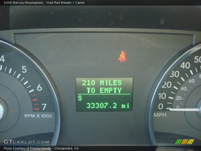 Vivid Red Metallic / Camel 2008 Mercury Mountaineer