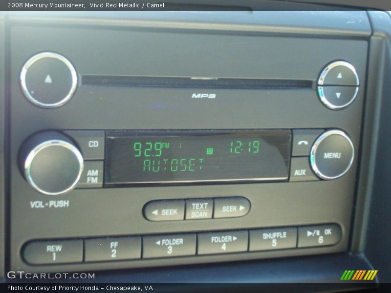 Vivid Red Metallic / Camel 2008 Mercury Mountaineer