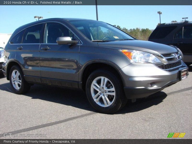 Polished Metal Metallic / Black 2010 Honda CR-V EX-L