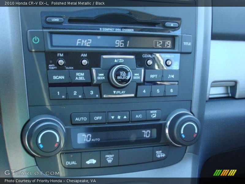 Polished Metal Metallic / Black 2010 Honda CR-V EX-L