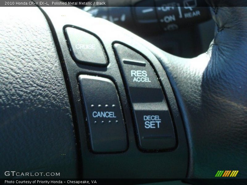 Polished Metal Metallic / Black 2010 Honda CR-V EX-L