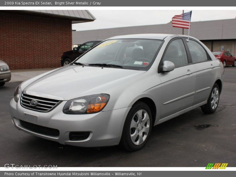 Bright Silver Metallic / Gray 2009 Kia Spectra EX Sedan