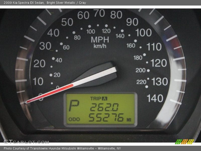 Bright Silver Metallic / Gray 2009 Kia Spectra EX Sedan
