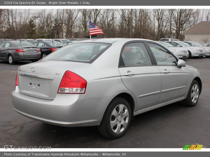 Bright Silver Metallic / Gray 2009 Kia Spectra EX Sedan