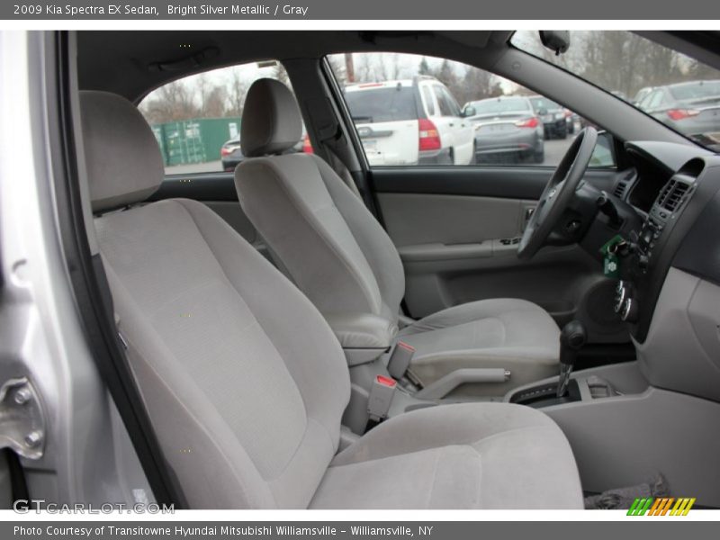 Bright Silver Metallic / Gray 2009 Kia Spectra EX Sedan