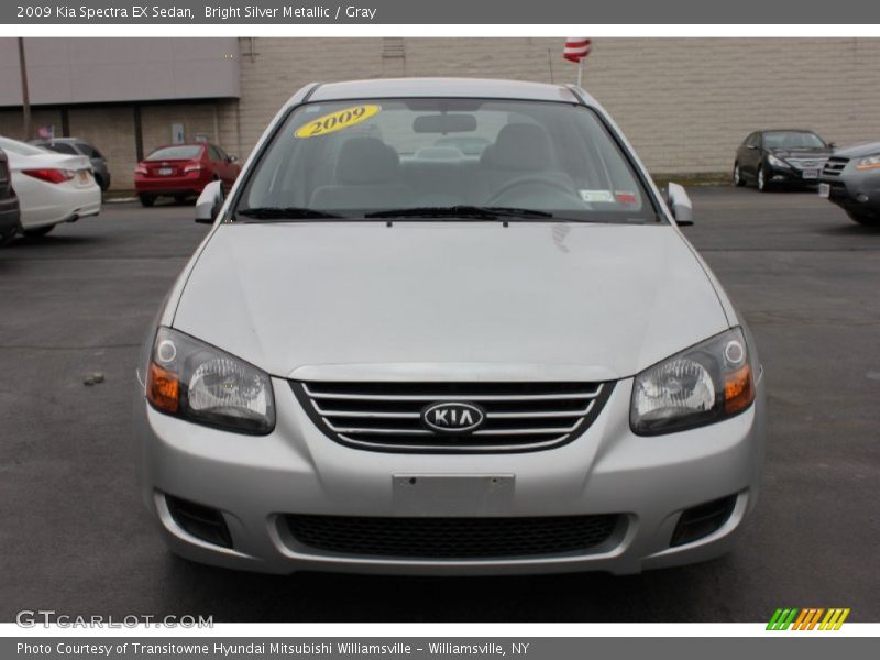 Bright Silver Metallic / Gray 2009 Kia Spectra EX Sedan