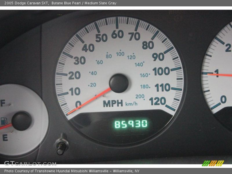 Butane Blue Pearl / Medium Slate Gray 2005 Dodge Caravan SXT