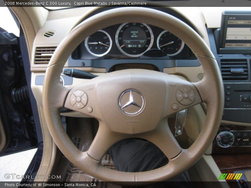 Capri Blue Metallic / Savanna/Cashmere 2008 Mercedes-Benz C 300 Luxury