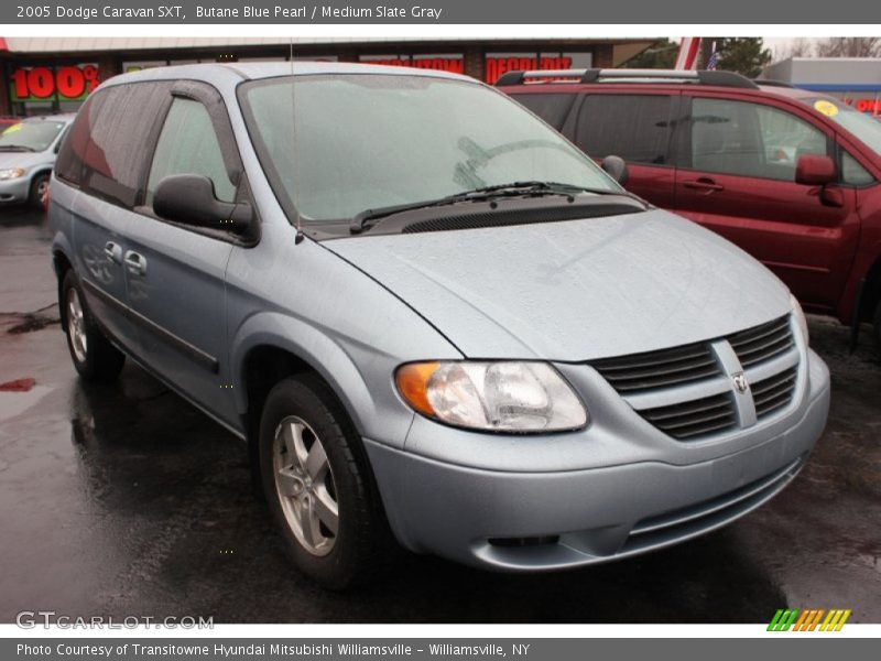 Butane Blue Pearl / Medium Slate Gray 2005 Dodge Caravan SXT