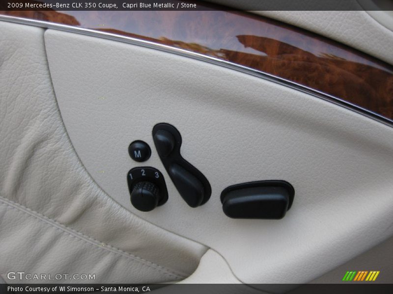Capri Blue Metallic / Stone 2009 Mercedes-Benz CLK 350 Coupe