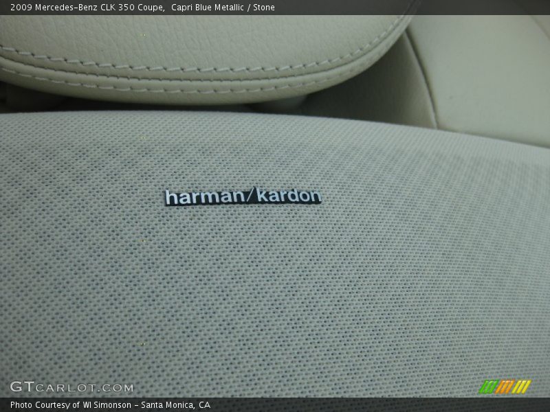 Capri Blue Metallic / Stone 2009 Mercedes-Benz CLK 350 Coupe