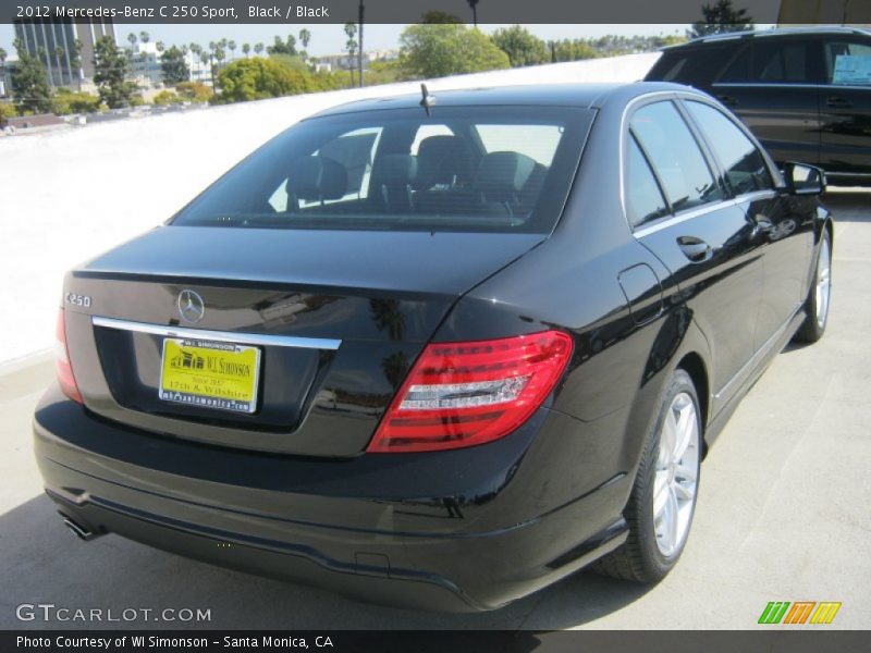 Black / Black 2012 Mercedes-Benz C 250 Sport