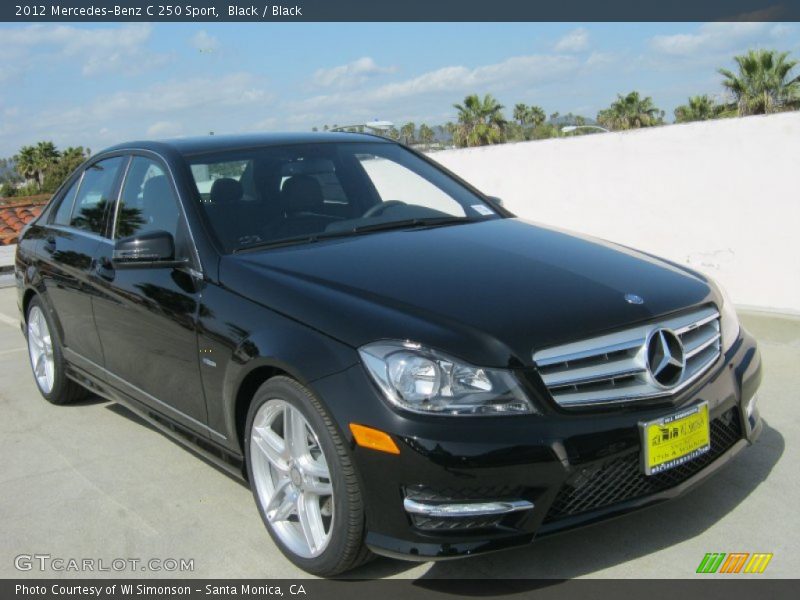 Black / Black 2012 Mercedes-Benz C 250 Sport