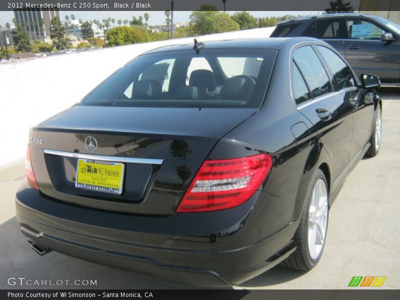 Black / Black 2012 Mercedes-Benz C 250 Sport