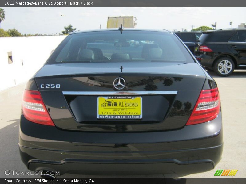 Black / Black 2012 Mercedes-Benz C 250 Sport