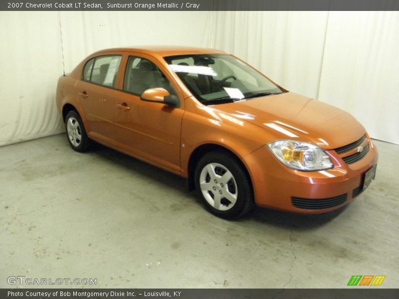 Sunburst Orange Metallic / Gray 2007 Chevrolet Cobalt LT Sedan