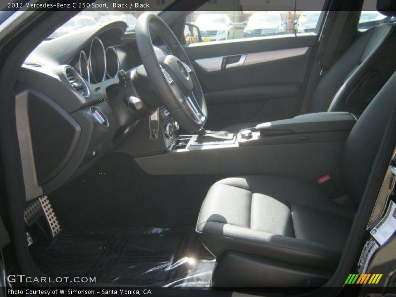 Black / Black 2012 Mercedes-Benz C 250 Sport