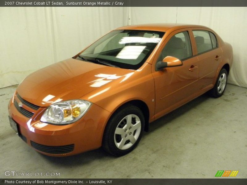 Sunburst Orange Metallic / Gray 2007 Chevrolet Cobalt LT Sedan