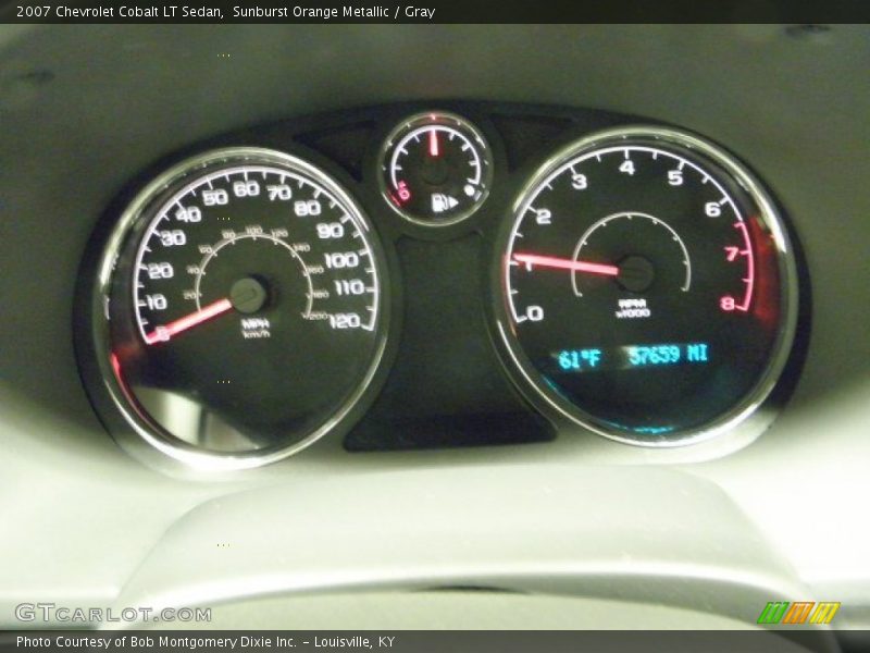 Sunburst Orange Metallic / Gray 2007 Chevrolet Cobalt LT Sedan