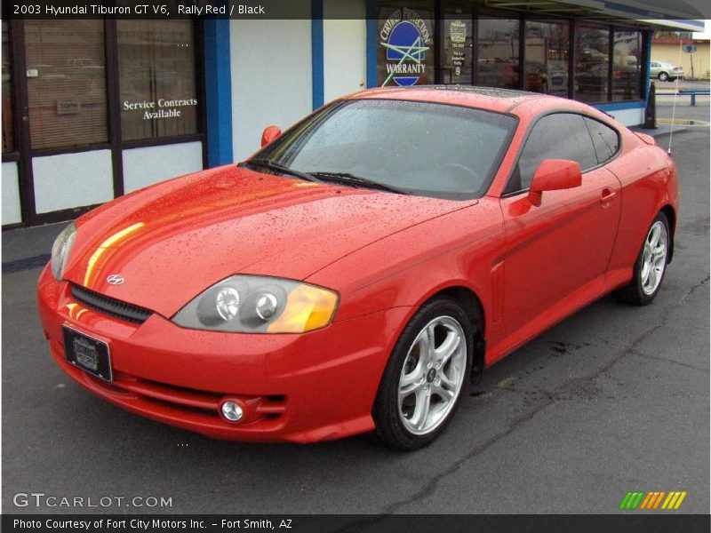 Rally Red / Black 2003 Hyundai Tiburon GT V6